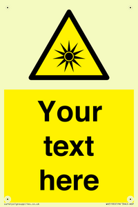 Custom Optical Radiation Sign